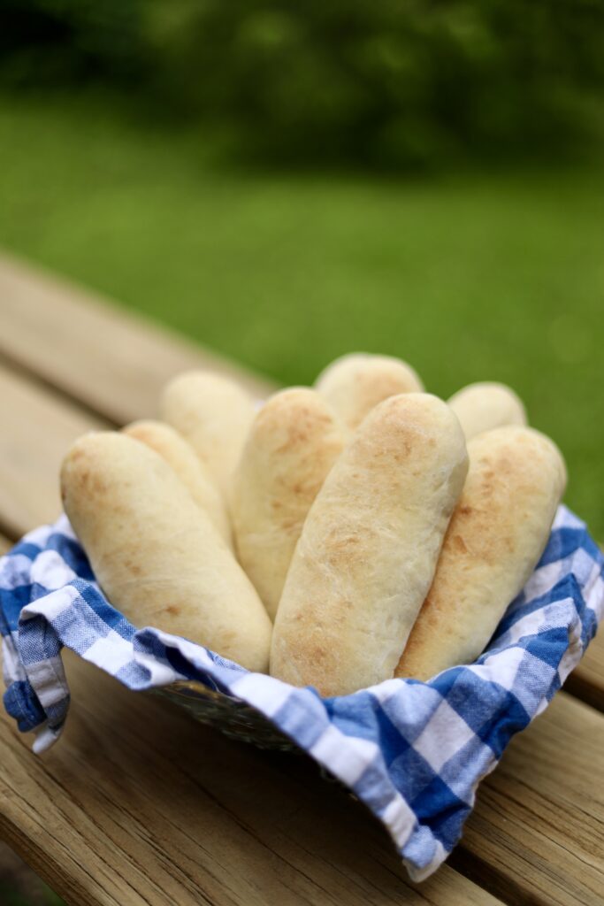 30-minute sourdough hot dog buns