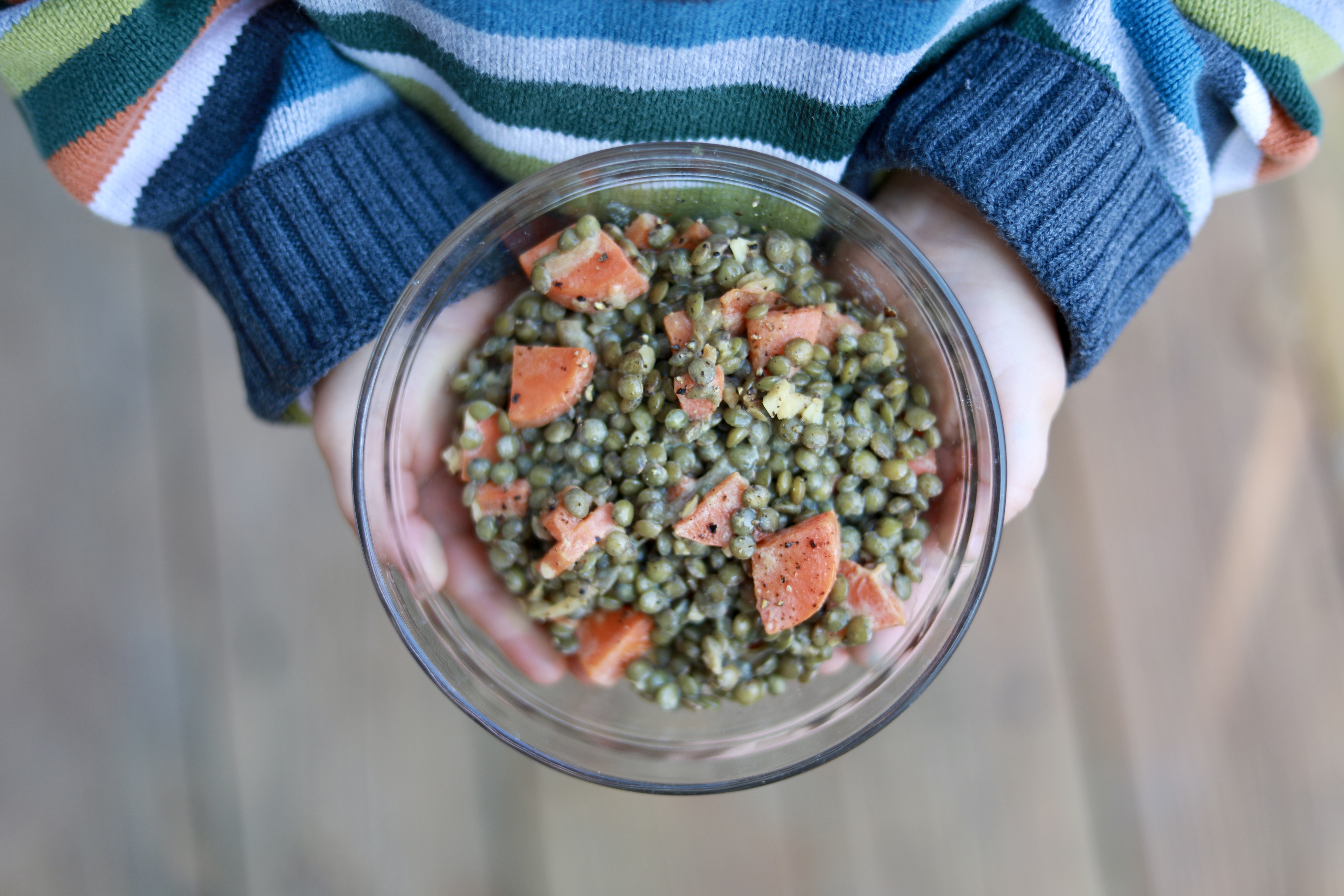 warm french lentil salad
